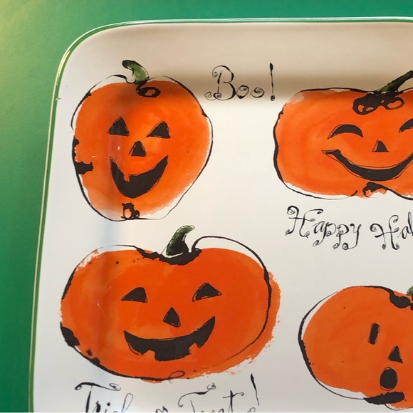 Halloween Rosanna 11x11 Serving Tray Cookie Plate Trick or Treat - Picture 2 of 5